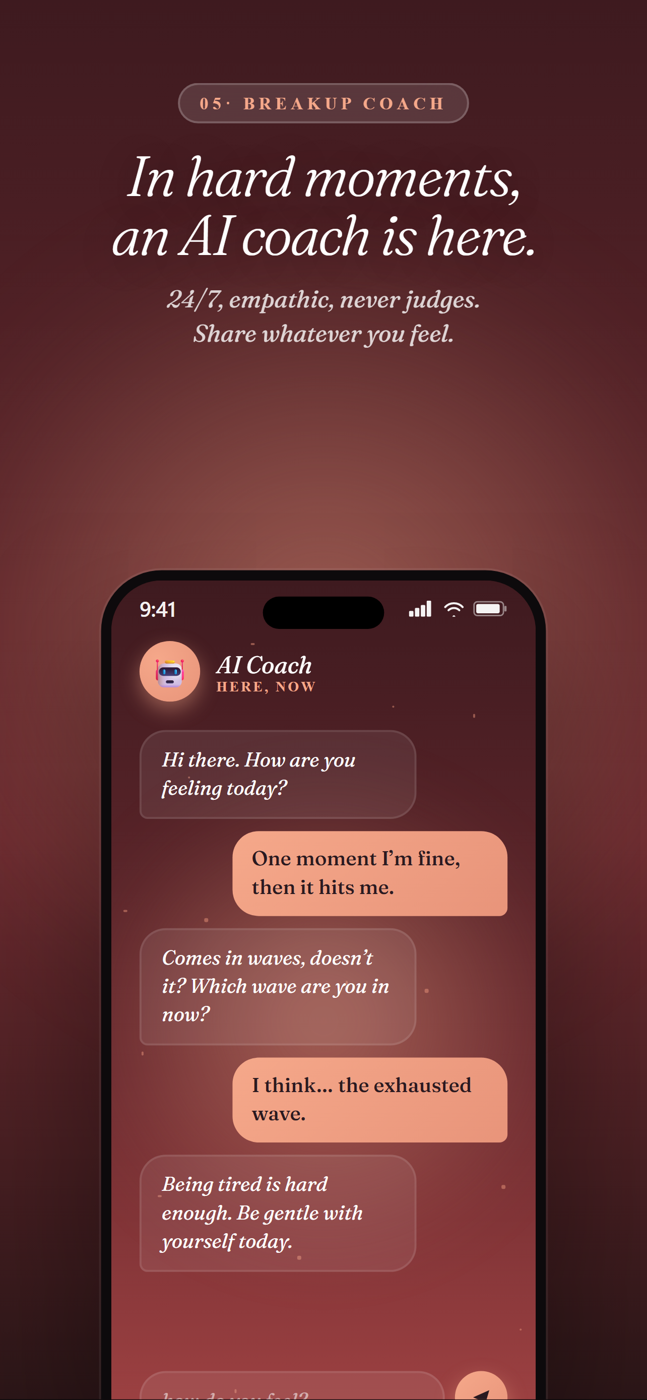 Chatting with the AI coach